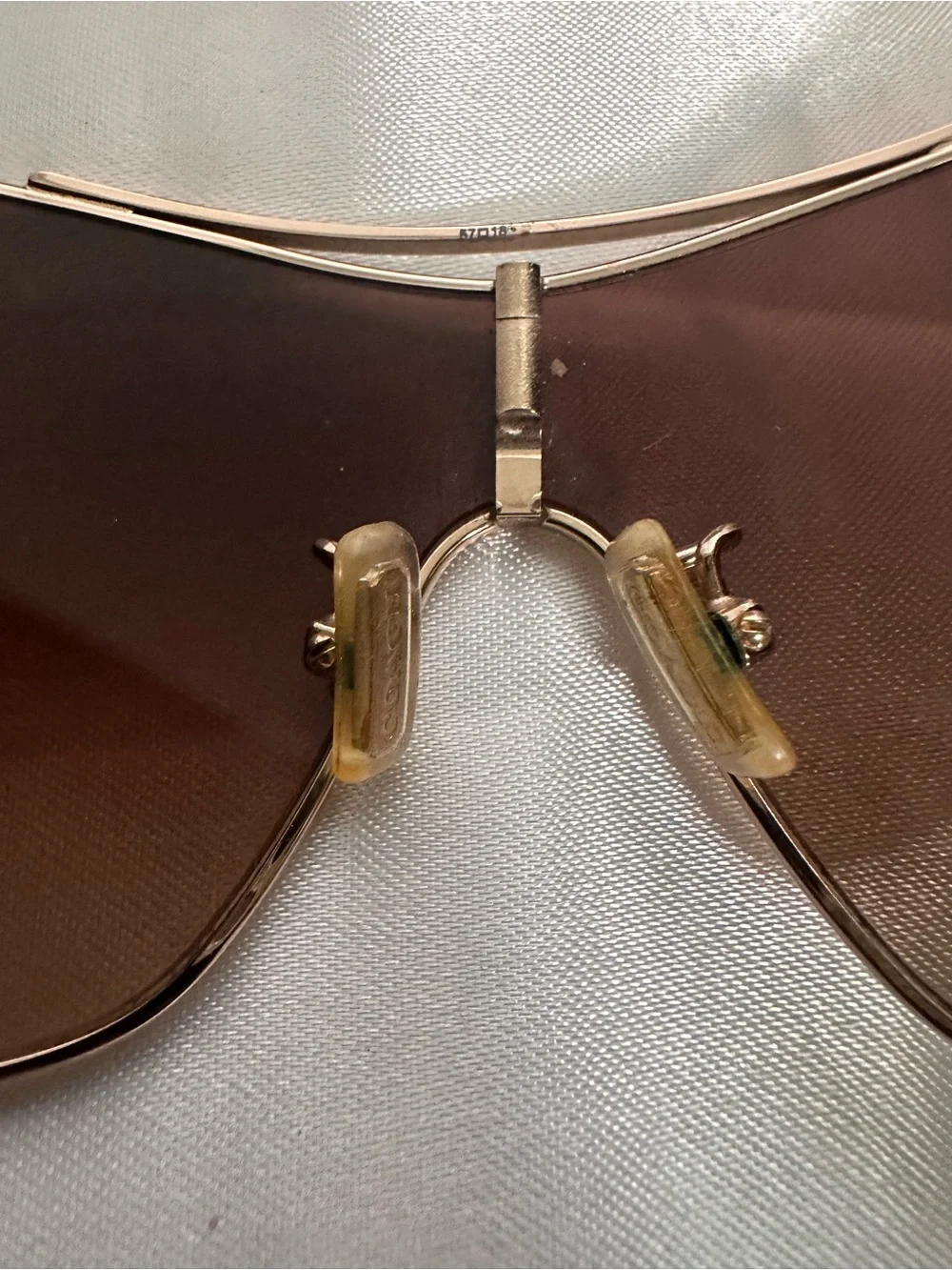 Coach Brown Gradient Shield Sunglasses with Gold Accents